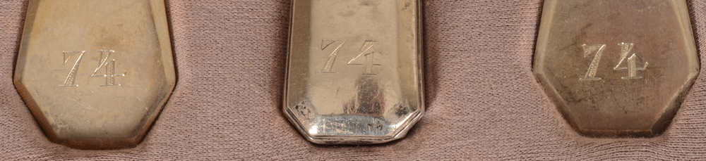 Delheid Freres — Detail of the engraving on all of the pieces