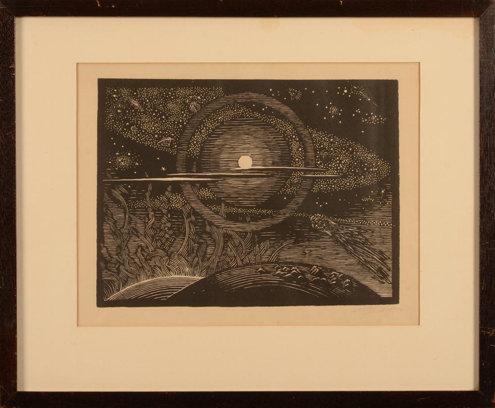 Victor Delhez — The woodcut in its frame