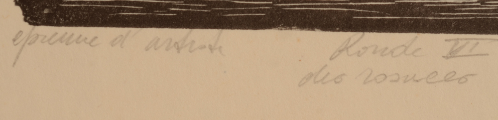 Victor Delhez — Justification and title in pencil, bottom left