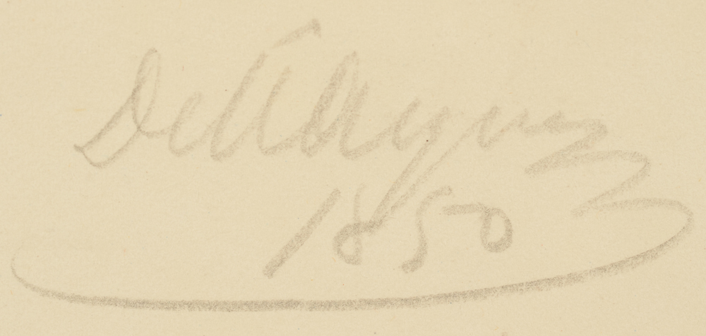Cesare Dell'Acqua — Signature by the artist and date, in pencil bottom