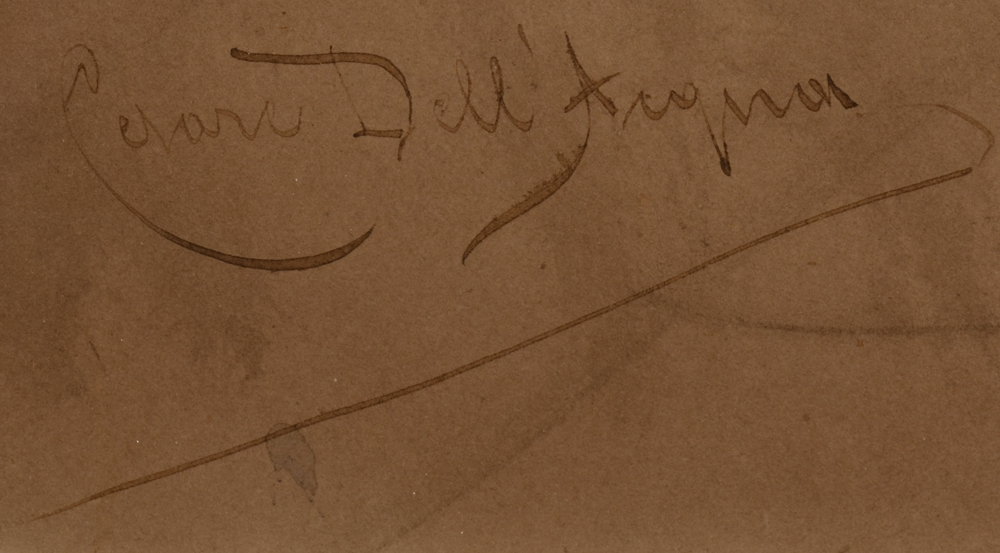 Cesare Dell'Acqua — Signature of the artist, bottom left