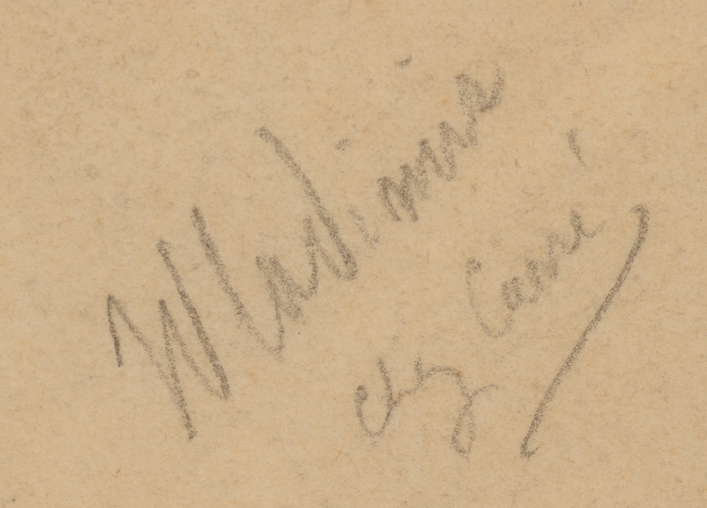 Jean Delvin — Inscription by the artist, bottom left