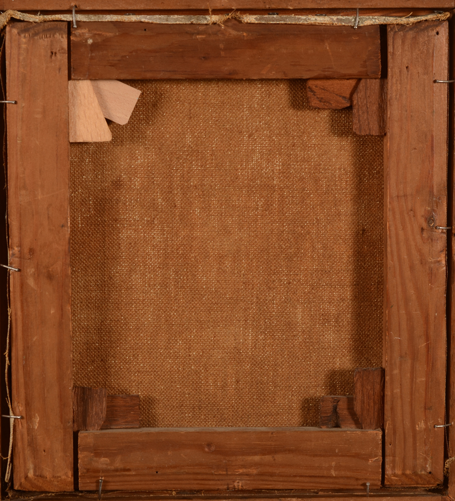Jean Delvin — Back of the canvas