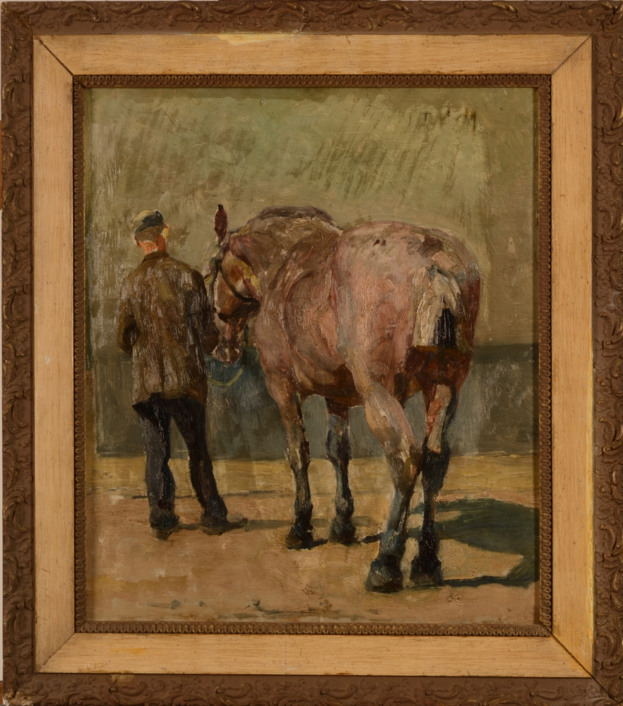 Jean Delvin — The painting in its frame