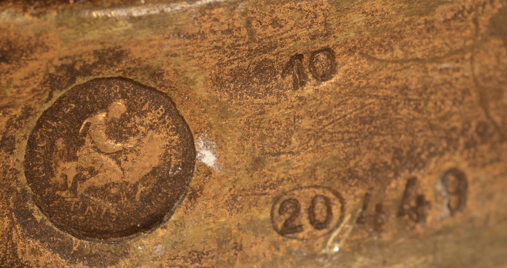 George Demange — Goldscheider mark on the base rim