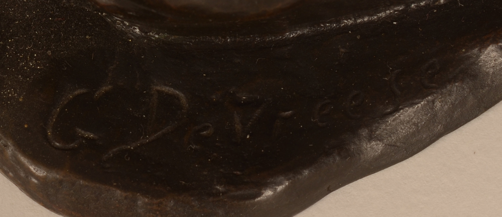 Godefroid Devreese — signature on the base
