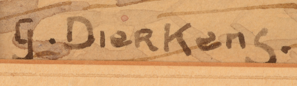 Gustave Dierkens — Signature bottom left