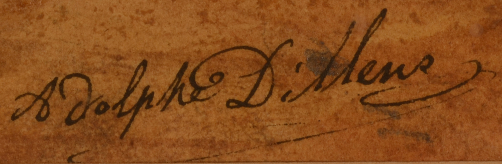 Adolphe Dillens Falconhunt — Signature of the artist