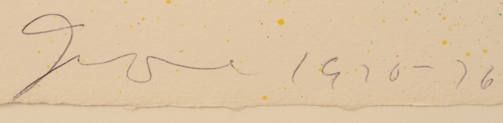 Jim Dine — Signature of the artist and date in pencil bottom left
