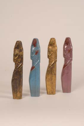 1956-1958 — 4 Sculptures, each 19 x 3,5 x 2,5 cm, incised monogram "JM".