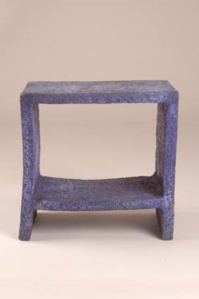 1970 — <p>
	Prototype Bench for HBK bank in Antwerp, 42 x 40,5 x 22 cm, unsigned. This piece is unique in its blue colour, the benches that were made for HBK were beige in colour.</p>