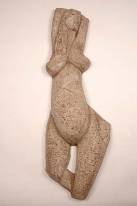 1968-1970 — Sculpture, 118 x 37,5 cm, incised monogram "JM".