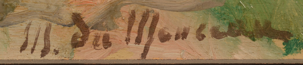 Mathilde du Monceau de Bergendael — Signature of the artist, bottom left