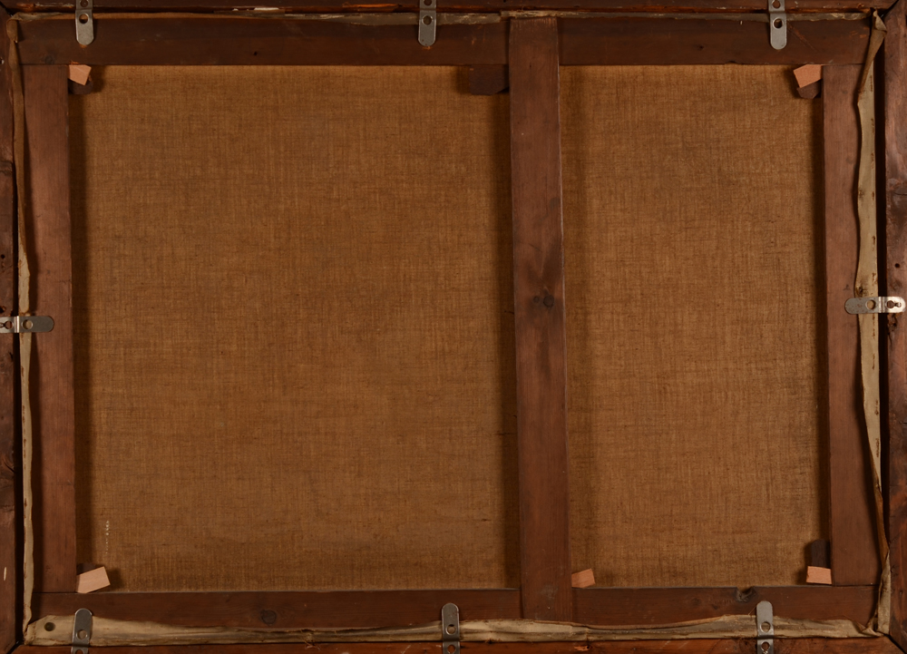 Marguerite Dumont — <p>Back of the canvas, note the asymmetrical chassis</p>