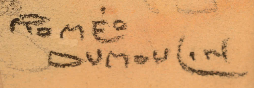 Roméo Dumoulin  — Signature of the artist, bottom right