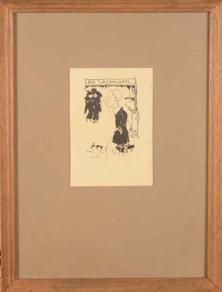 ?Maurice Dupuis — Curieux et rare caricature, probablement des annees 20