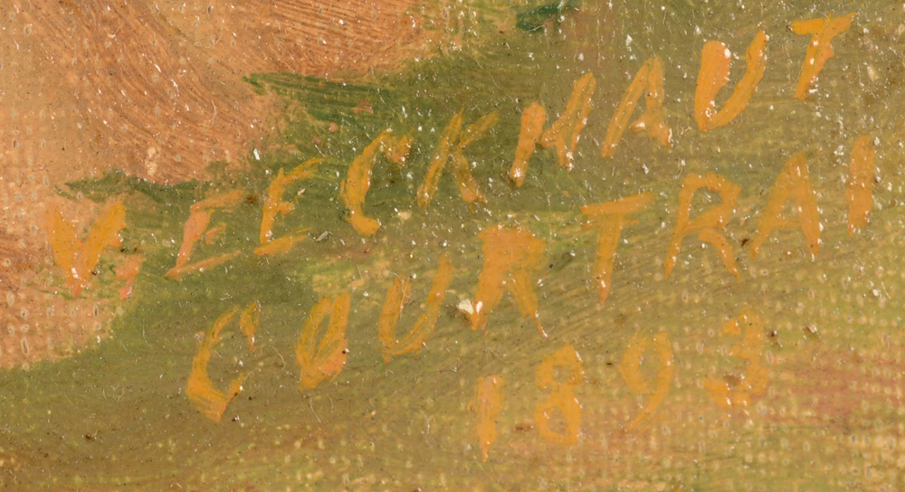 V. Eeckhaut — Signature of the artist, localisation and date, bottom right