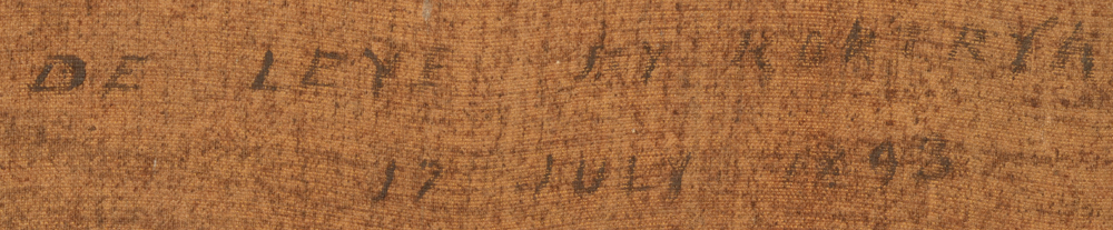 V. Eeckhaut — title on the back of the canvas