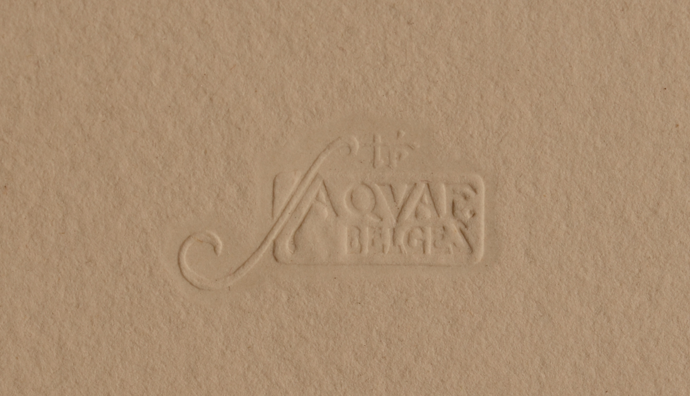 James Ensor — Dry stamp of the Societe des Aquafortistes belges.