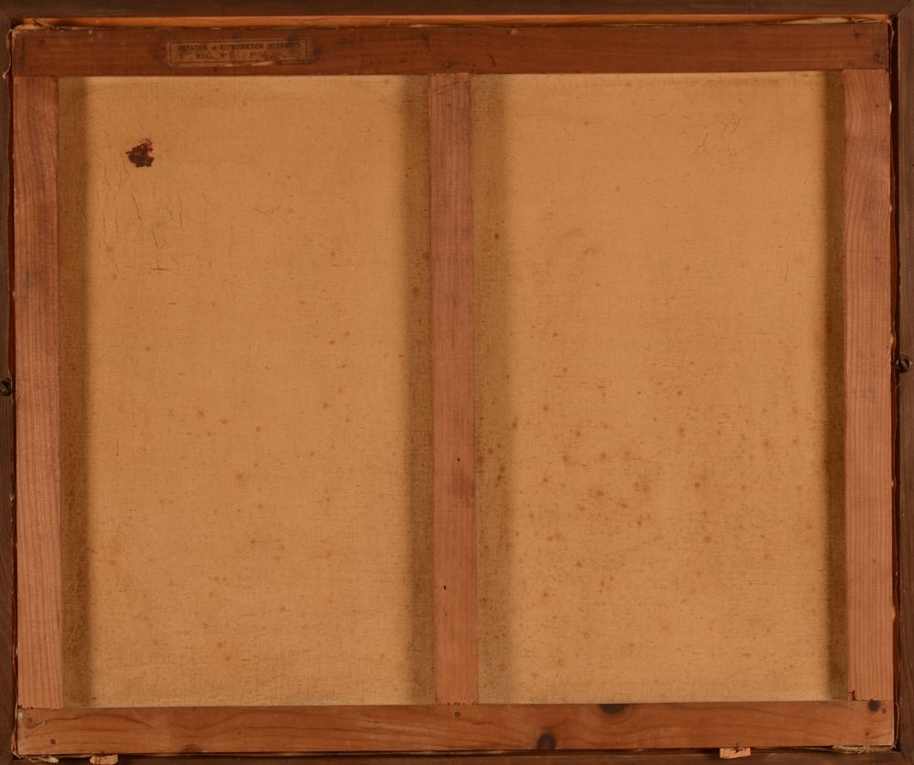 Marcel Falter — Back of the canvas, with a small restoration top left