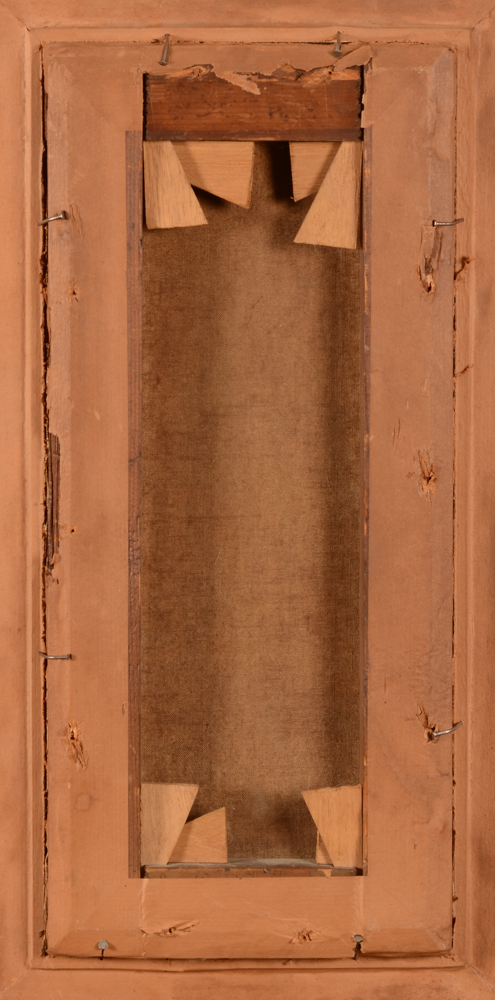 Illegible signature — Back of the canvas