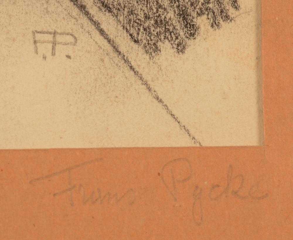 Frans Pycke portrait of Rodolphe Soiron signature — detail de la signature&nbsp;