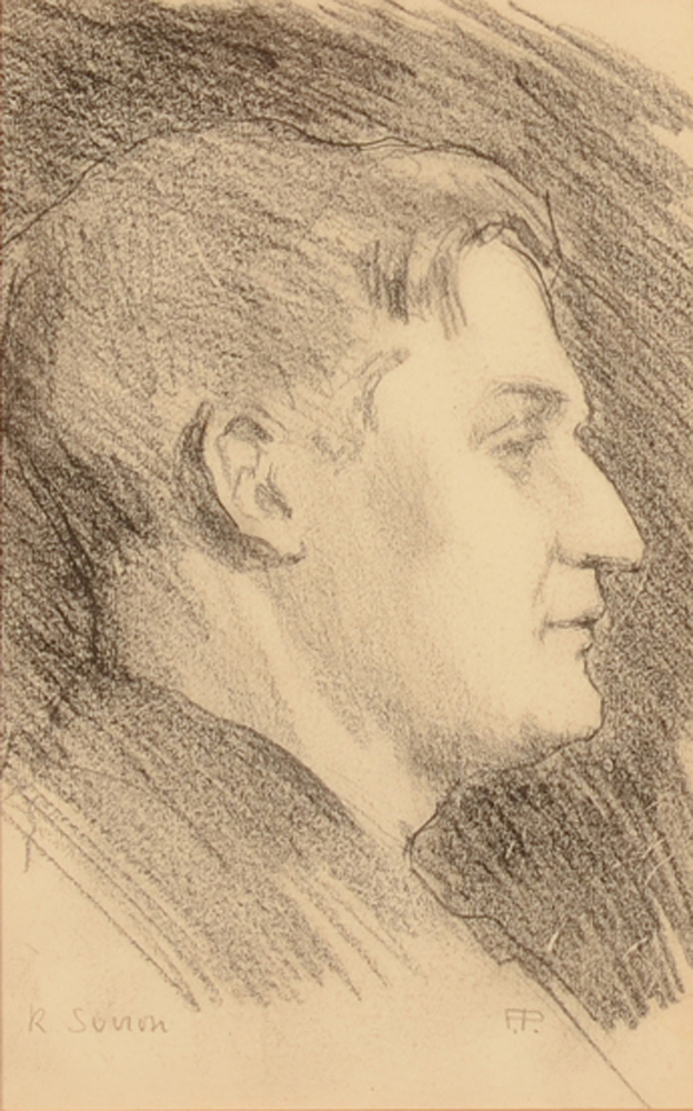 Frans Pycke portrait of Rodolphe Soiron — portrait de Rodolphe Soiron, celliste, compositeur et directeur du Conservatoire de musique de Louvain<br>
