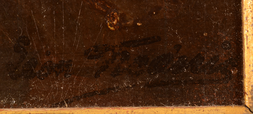 Léon Frédéric — Signature stamp bottom right