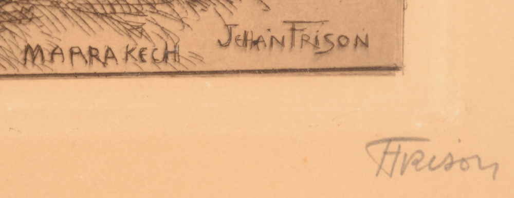 Jehan Frison — Signature of the artist in pencil, bottom right