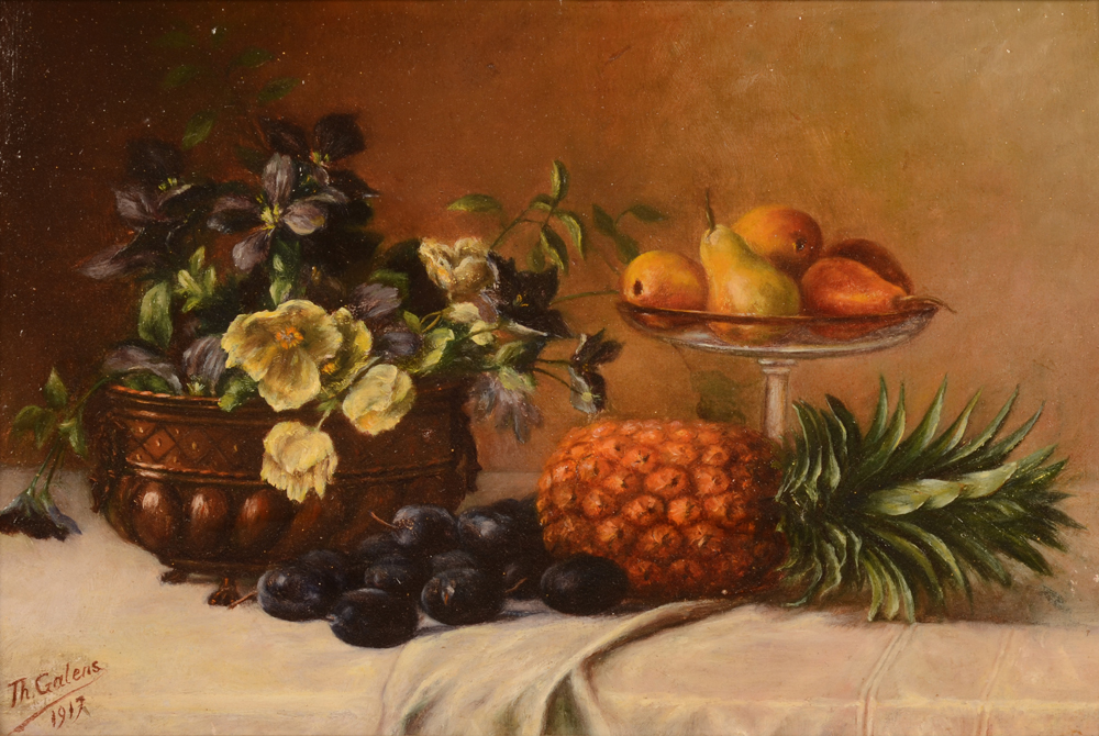 Th. Galens Summer Still Life 1917 — Huile sur panneau fortifié