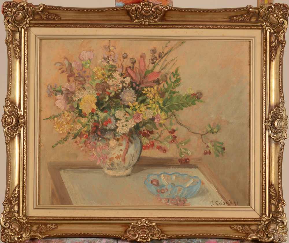 Joseph Gilardoni — the painting in its ornate frame (some restorations to the frame)