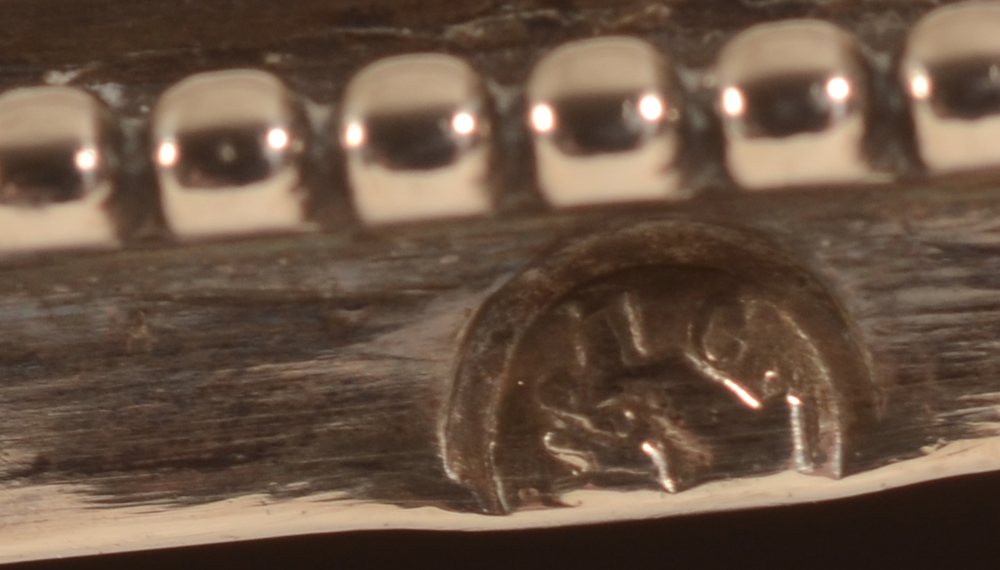 Silver Charles X sugar bowl Gent — Mark on the rim of the lid