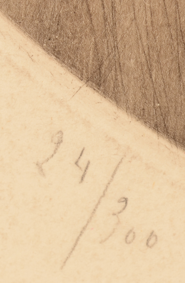 Pierre Rene Germinet — Justification in pencil, bottom left.<br>