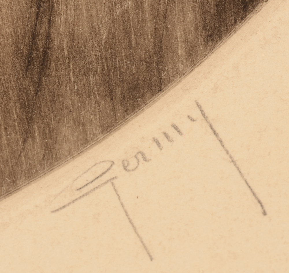 Pierre Rene Germinet — Signature in pencil by the artist. Germinet used the pseudonym Germy to sign his work<br>
