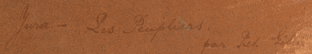 Piet Gillis — Title and signature of the artist on the back