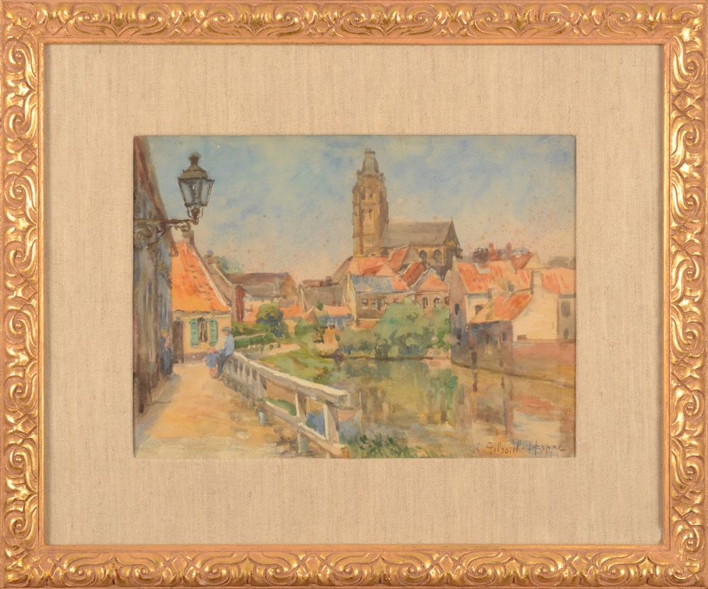 Ketty Gilsoul-Hoppe — The watercolour in its modern frame