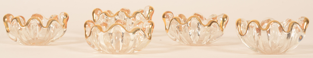 Glass salt cellars — View from the side