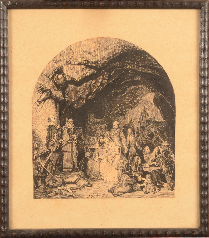 Jean Julien Godenne — The drawing in its frame