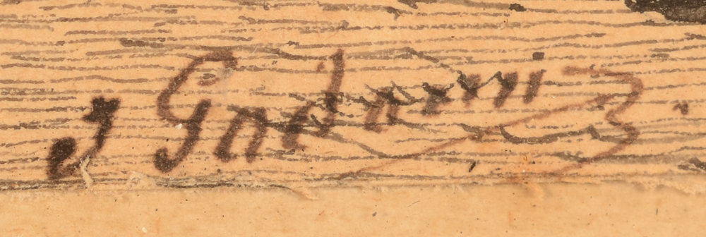 Jean Julien Godenne — Signature of the artist, bottom centre