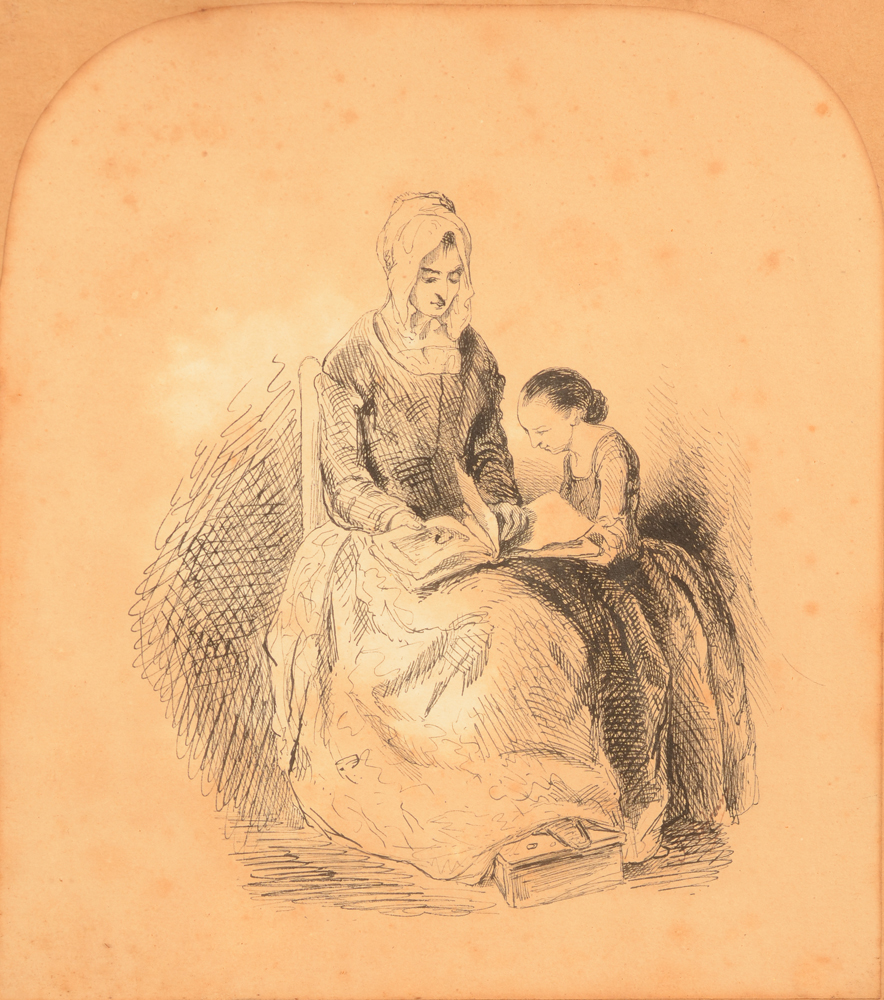 Jean Julien Godenne  — Le livre d'images, dessin en encre sur papier