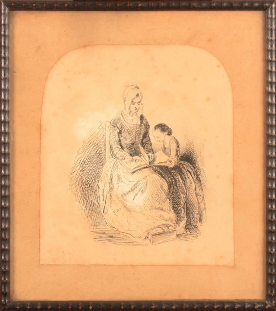 Jean Julien Godenne  — The drawing in its turn of the century frame