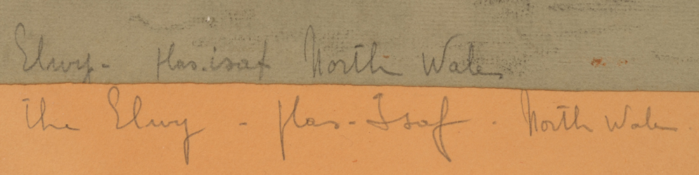 Albert Goethals — Double title of the drawing, bottom left