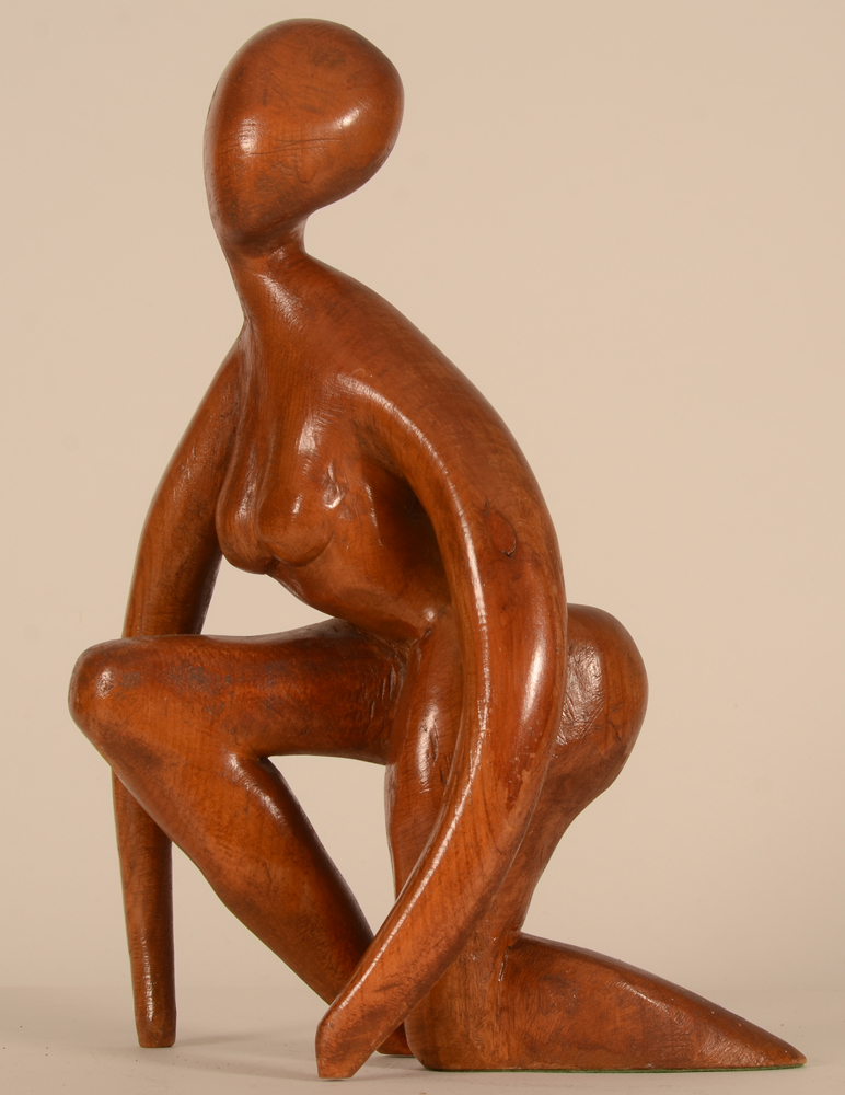Luc Goossens — rare sculpture en bois, non signée