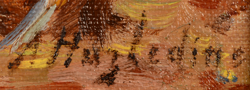 Alfred Hazledine — Signature of the artist, bottom right