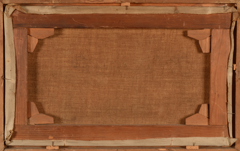 Alfred Hazledine — Back of the painting, in good condition