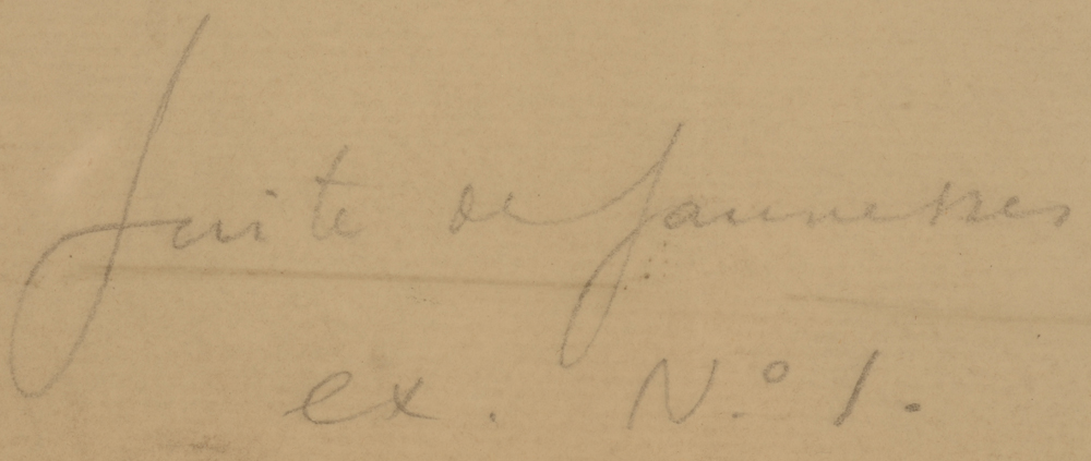 Armand Heins Fuite de Faunesses — Titre et première partie de la numérotation