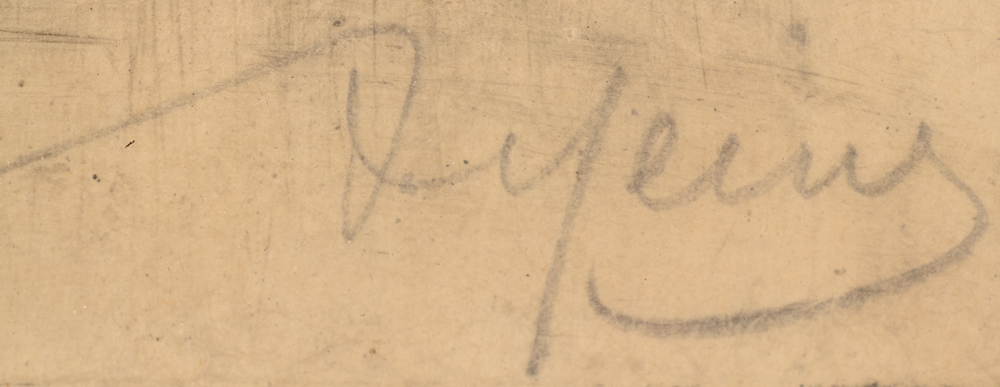 Armand Heins Profile of a bearded man — Signature