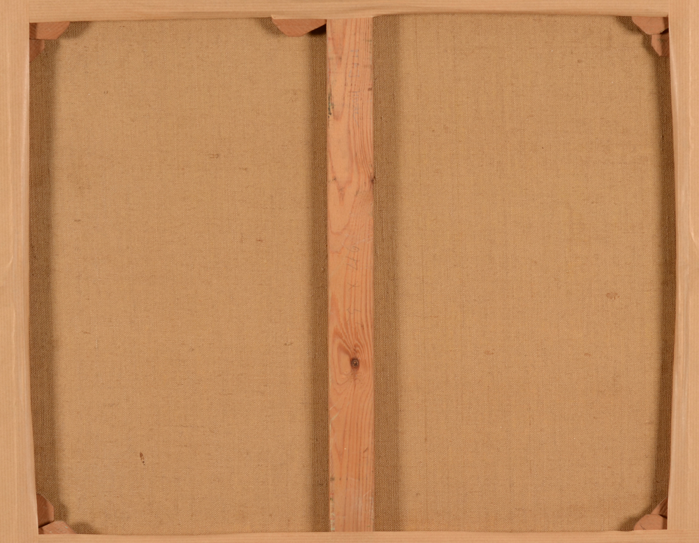 Marcel Hoste — Back of the painting.