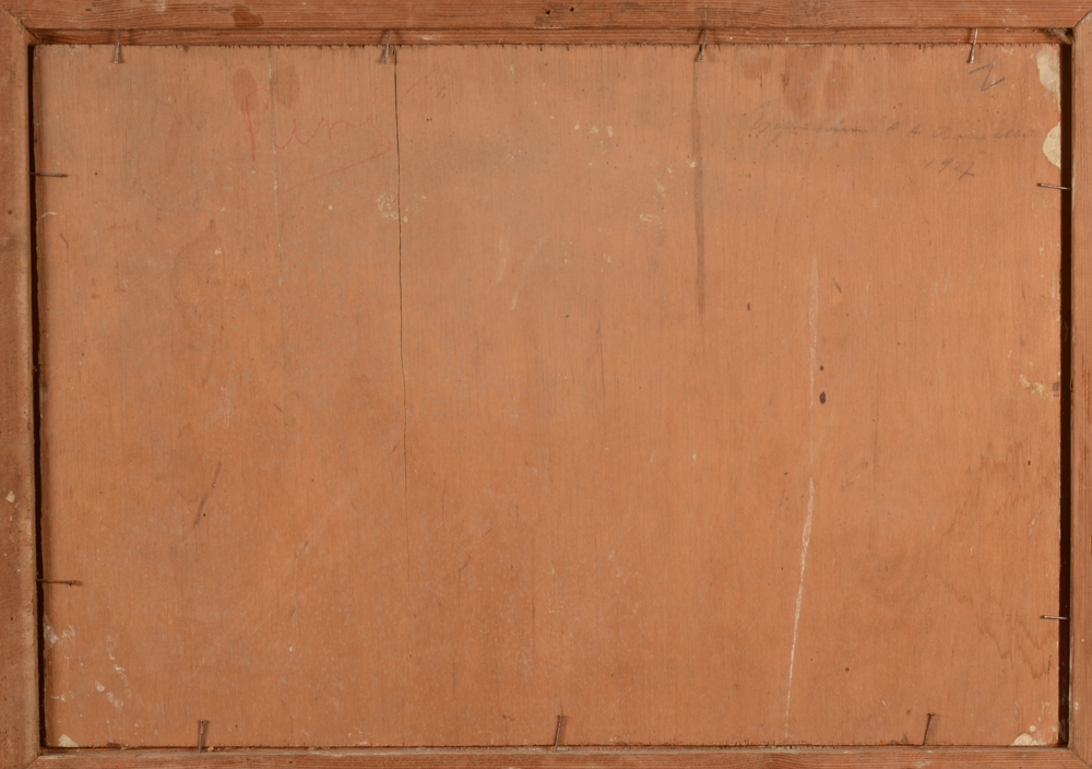Charles Houben — Back of the painting