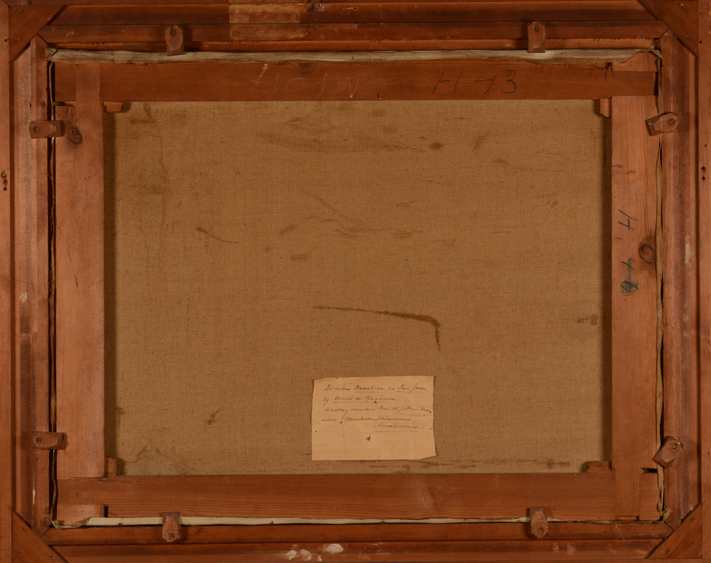 Christian Huidekoper — Back of the painting
